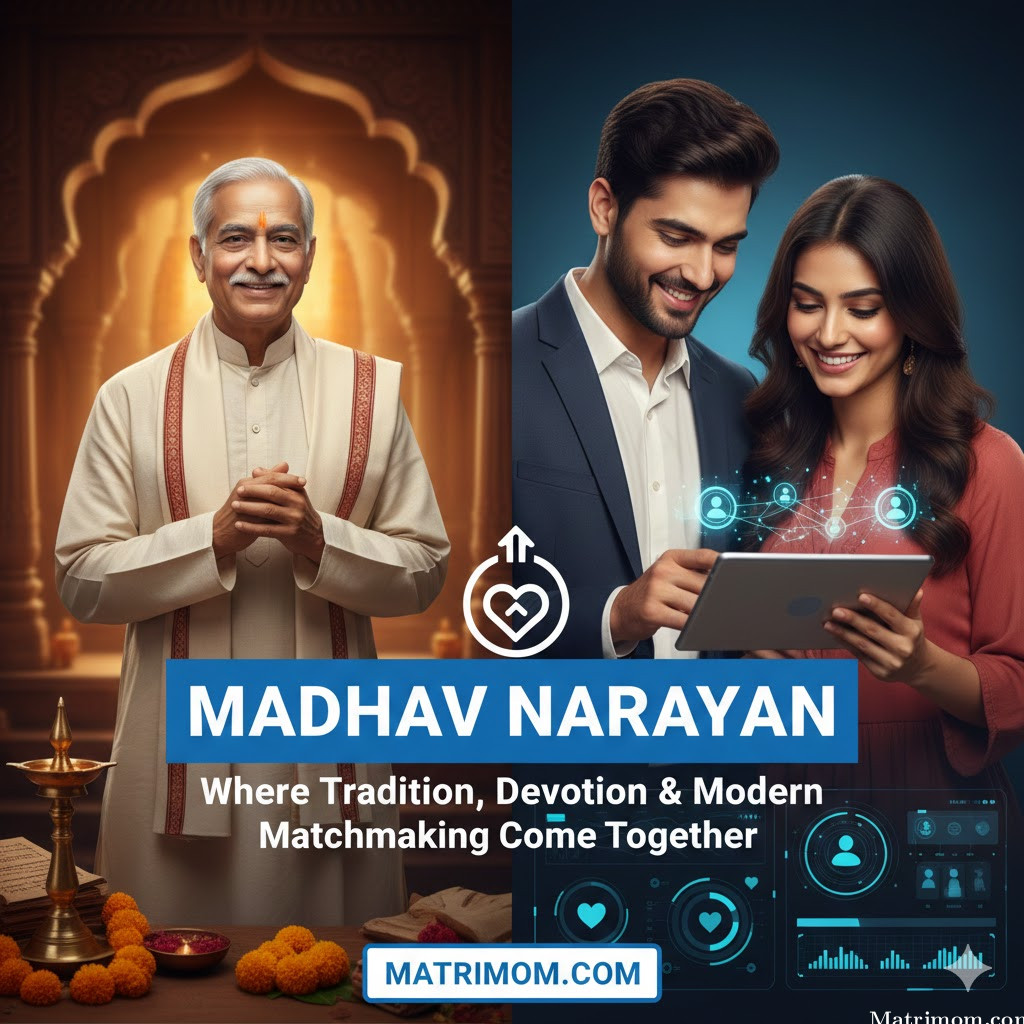 In Madhav Narayan – Where Tradition, Devotion & Modern Matchmaking Come Together | Matrimom.com